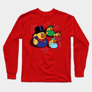 Funny Cute Ducks 80's Cartoon Parody Gift Long Sleeve T-Shirt